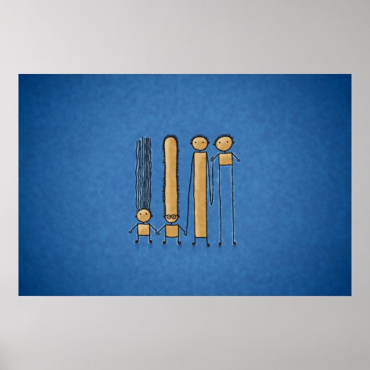 友だち（色2） ポスター (正面)