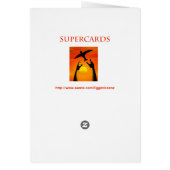 友だち、花の招待状、黄色い花 (裏面)