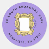 友だち™ |誕生日のフレームアドレス ラウンドシール (正面)