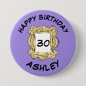 友だち™ |誕生日覗き窓 缶バッジ (正面)