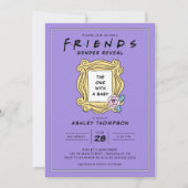 友だち™ |赤ちゃんシャワーの性別 招待状 (正面)