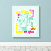 友だち™ |週末計画 キャンバスプリント (インサイチュ (ウッドフロア))
