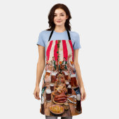 友だち、食べ物、お祭り エプロン (着用した状態)