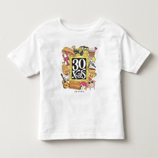 友だち™ | 30年グラフィック トドラーTシャツ (正面)