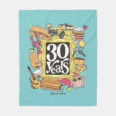 友だち™ | 30年グラフィック フリースブランケット (正面)
