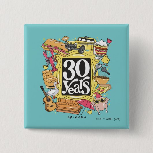 友だち™ | 30年グラフィック 缶バッジ (正面)
