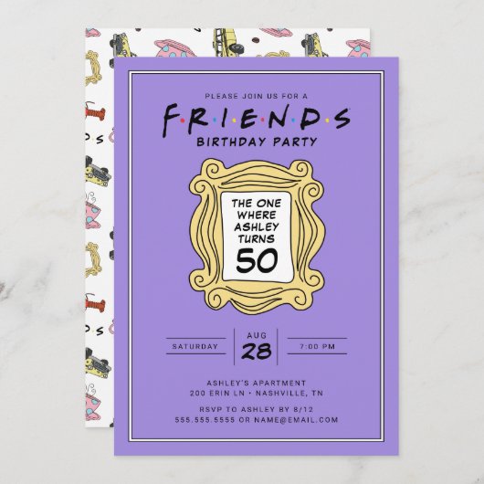 友だち™ | 50誕生日 招待状 (正面/裏面)