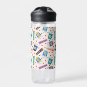 友だち™ Central Perkコーヒ鮮やかーパターン ウォーターボトル (正面)