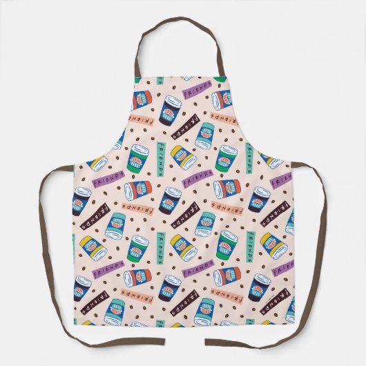 友だち™ Central Perkコーヒ鮮やかーパターン エプロン (正面)
