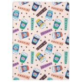 友だち™ Central Perkコーヒ鮮やかーパターン クリップボード (裏面)