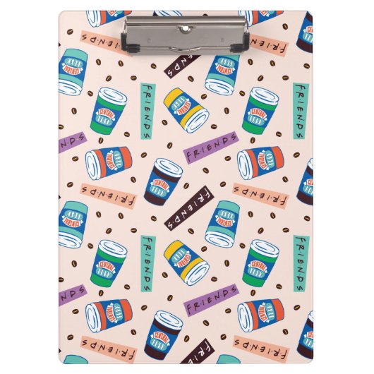 友だち™ Central Perkコーヒ鮮やかーパターン クリップボード (正面)
