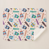 友だち™ Central Perkコーヒ鮮やかーパターン シェルパブランケット (正面(横))