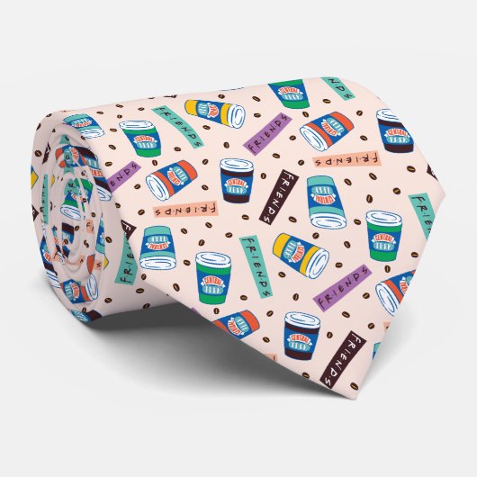 友だち™ Central Perkコーヒ鮮やかーパターン ネクタイ (ロール)