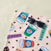 友だち™ Central Perkコーヒ鮮やかーパターン ビーチタオル (インサイチュ)