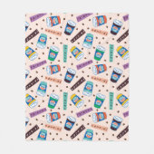 友だち™ Central Perkコーヒ鮮やかーパターン フリースブランケット (正面)