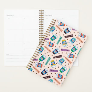 友だち™ Central Perkコーヒ鮮やかーパターン プランナー手帳