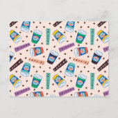 友だち™ Central Perkコーヒ鮮やかーパターン ポストカード (正面)