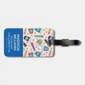 友だち™ Central Perkコーヒ鮮やかーパターン ラゲッジタグ (裏面横)