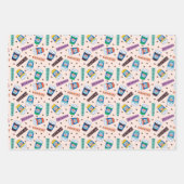 友だち™ Central Perkコーヒ鮮やかーパターン ラッピングペーパーシート (正面)