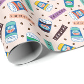 友だち™ Central Perkコーヒ鮮やかーパターン ラッピングペーパー (ロールコーナー)