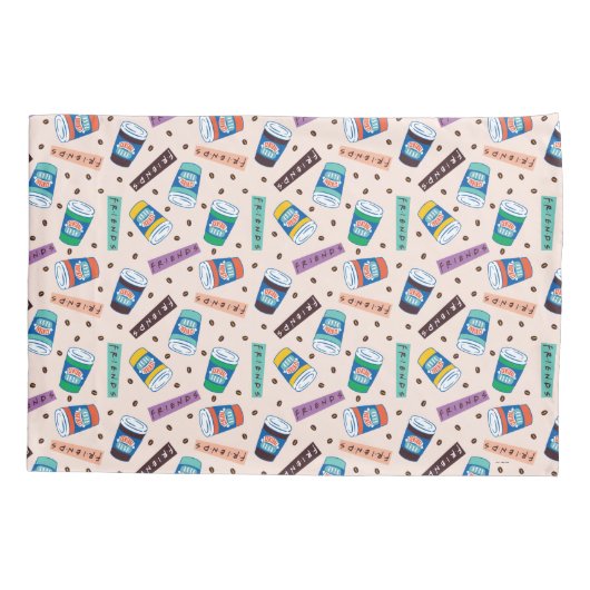 友だち™ Central Perkコーヒ鮮やかーパターン 枕カバー (裏面)