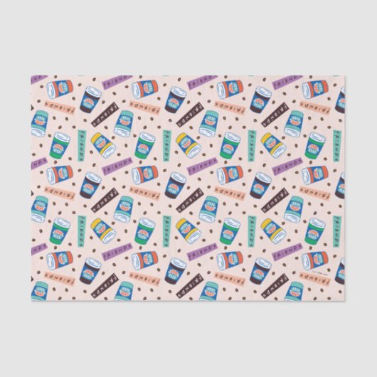 友だち™ Central Perkコーヒ鮮やかーパターン 薄葉紙 (正面)