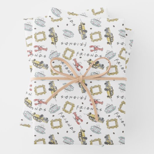 友だち™ | Central Perk水彩パターン ラッピングペーパーシート (インサイチュ)