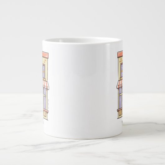 友だち™ | Central Perk Cartoonコーヒーショップ ジャンボコーヒーマグカップ (正面)