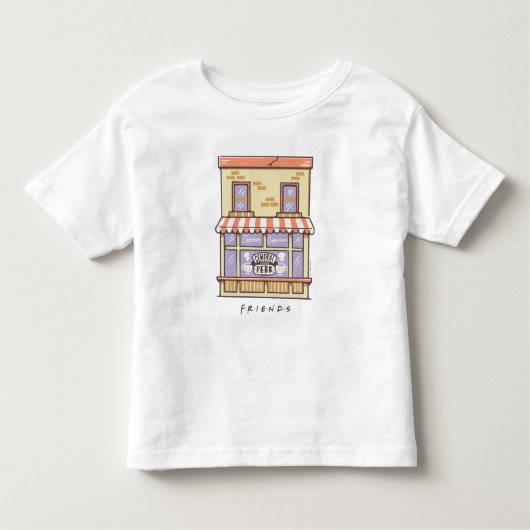友だち™ | Central Perk Cartoonコーヒーショップ トドラーTシャツ (正面)