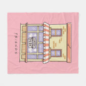 友だち™ | Central Perk Cartoonコーヒーショップ フリースブランケット (正面(横))