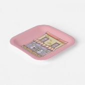 友だち™ | Central Perk Cartoonコーヒーショップ ペーパープレート (傾斜あり)