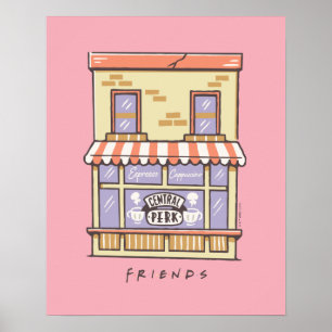 友だち™ Central Perk Cartoonコーヒーショップ ポスター