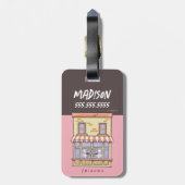 友だち™ | Central Perk Cartoonコーヒーショップ ラゲッジタグ (裏面縦)