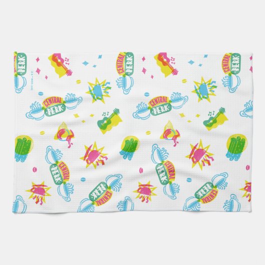 友だち™ | Central Perk Neon Pattern キッチンタオル (横)