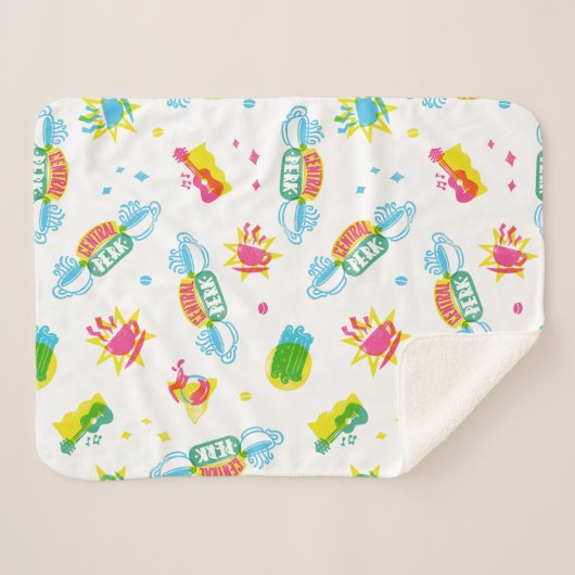 友だち™ | Central Perk Neon Pattern シェルパブランケット (正面(横))