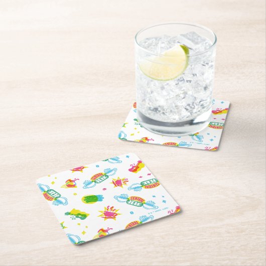 友だち™ | Central Perk Neon Pattern スクエアペーパーコースター (インサイチュ)