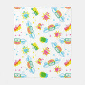 友だち™ | Central Perk Neon Pattern フリースブランケット (正面)