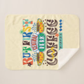 友だち™ | First Coffee 鮮やか Graphic シェルパブランケット (正面(横))