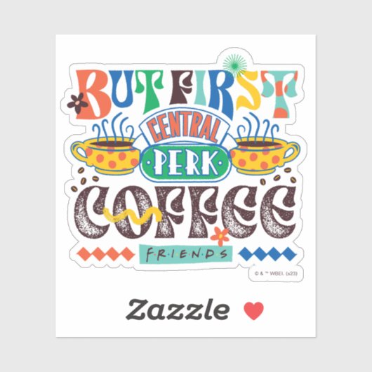 友だち™ | First Coffee 鮮やか Graphic シール (シート)