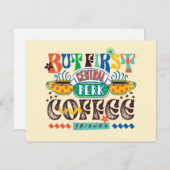 友だち™ | First Coffee 鮮やか Graphic ノートカード (正面/裏面)