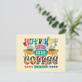 友だち™ | First Coffee 鮮やか Graphic ポストカード (スタンド正面)