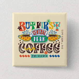 友だち™ First Coffee 鮮やか Graphic 缶バッジ