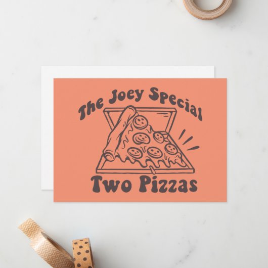 友だち™ | Joey Pizza引用文 ノートカード (正面/裏面インサイチュ)