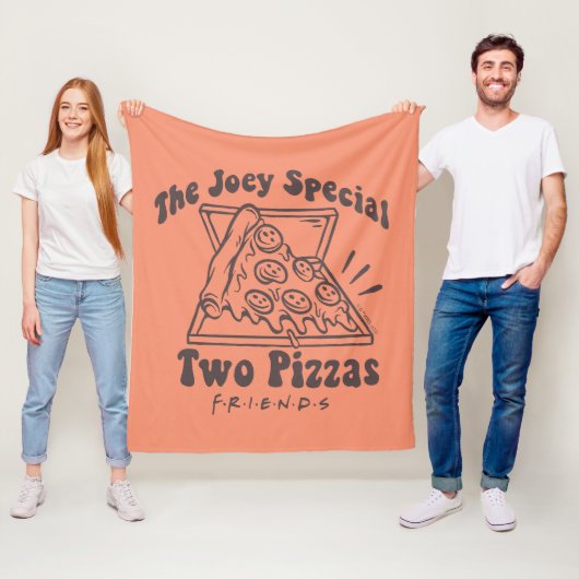 友だち™ | Joey Pizza引用文 フリースブランケット (インサイチュ)