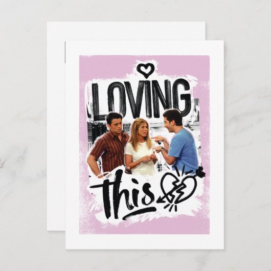 友だち™ | Joey, Rachel, & Ross – これを愛してる！ インビテーションポストカード (正面/裏面)