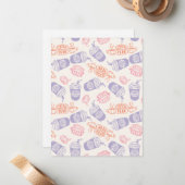 友だち™ | Pastel Centralパークパターン ノートカード (正面/裏面インサイチュ)