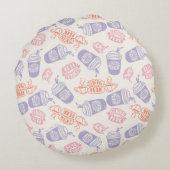 友だち™ | Pastel Centralパークパターン ラウンドクッション (裏面)