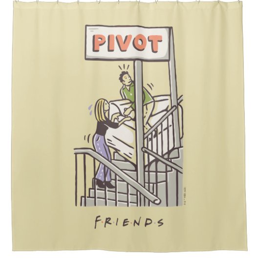 友だち™ | RossとRachel PIVOT シャワーカーテン (正面)