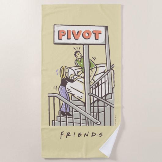 友だち™ | RossとRachel PIVOT ビーチタオル (正面)