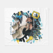 友だち™ | The Old Hug & 転が フリースブランケット (正面(横))